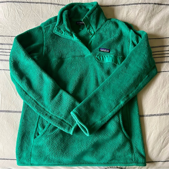 Patagonia Re-Tool Snap-T fleece Pullover sweater in green - Picture 1 of 4